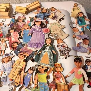American doll wooden figurines